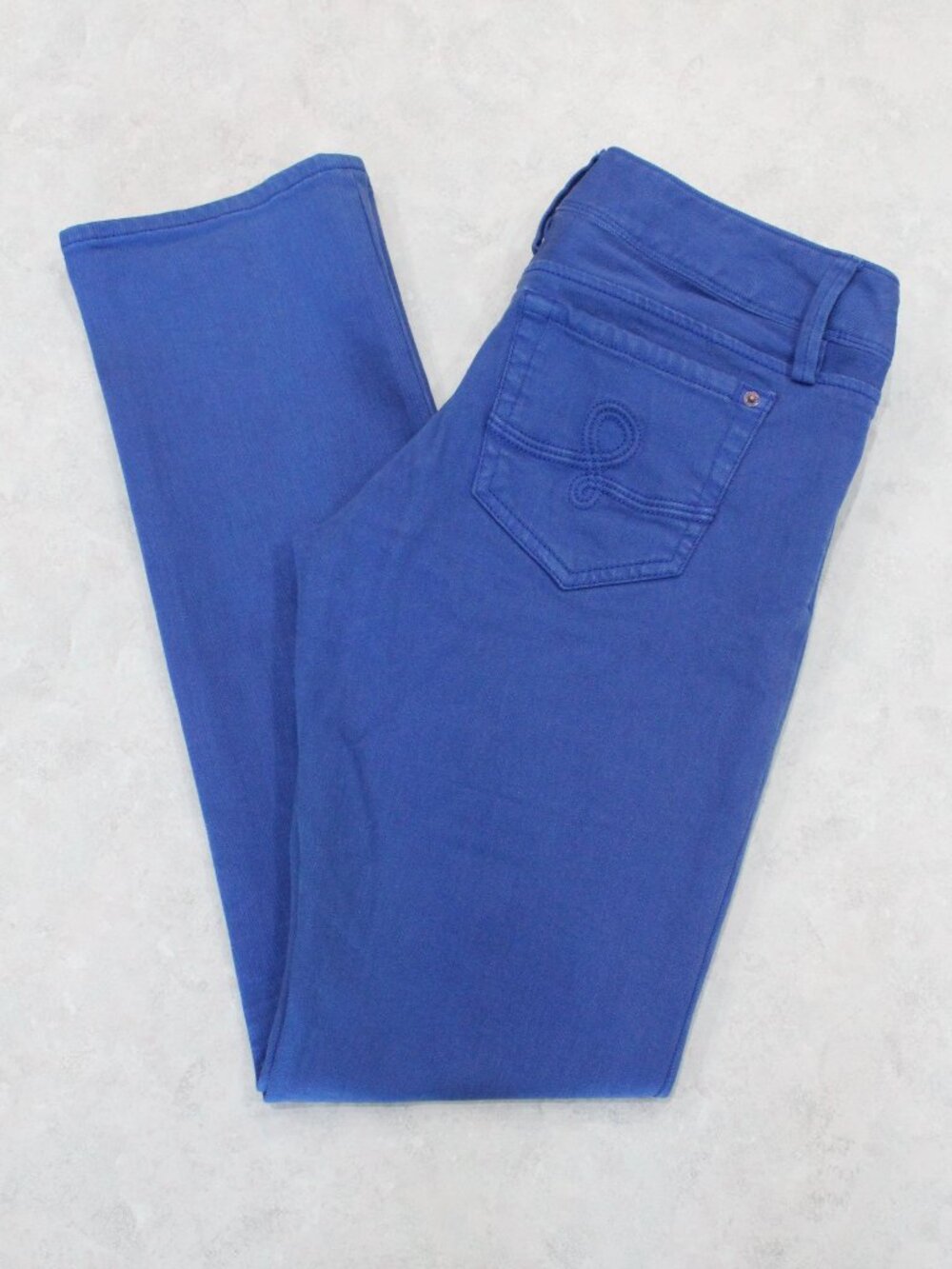 Lilly Pulitzer Bright Blue Straight-Leg Pants Worth Straight Jeans 8